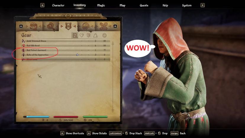 Robe, pants and wrists addon