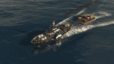 Tug with barge addon