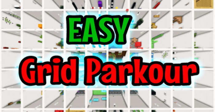 Карта паркура Easy Grid (1.21, 1.20) – MCPE/Bedrock addon