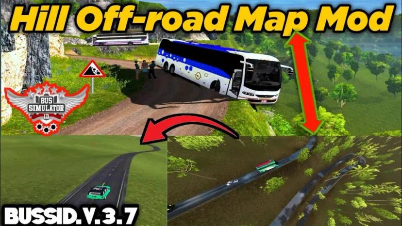 Hill Off-Road BUSSID Map Mod addon
