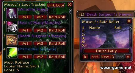 Raid Roll 3.3.5a - add-on for sharing loot addon