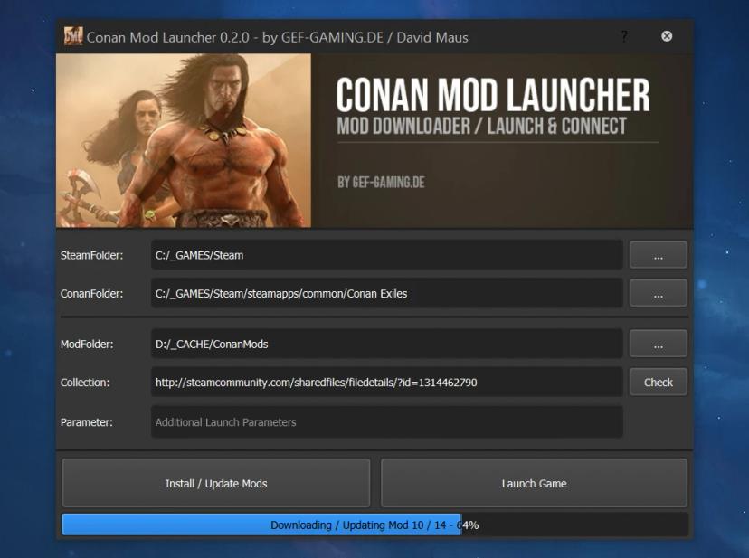 Запускатель модов Конана addon