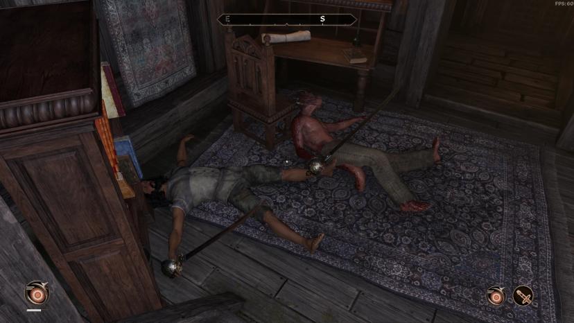The enemy's weapon remained on the corpse. addon