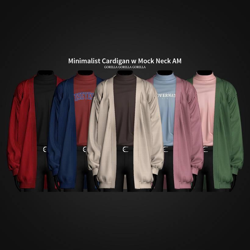 Cardigan with turtleneck addon