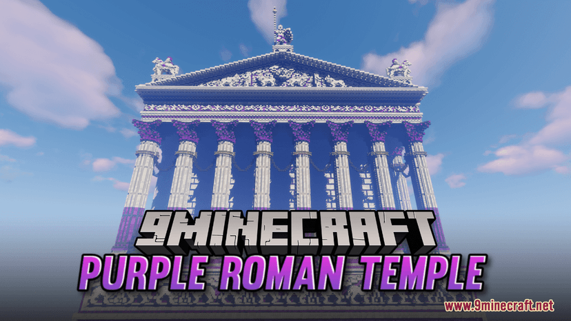 Purple Roman Temple Maps (1.20.4, 1.19.4) - Creative Historical Build addon
