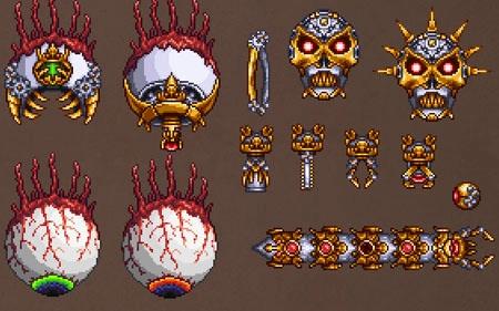 Mechanical retextures of clock mechanisms for Terraria. addon