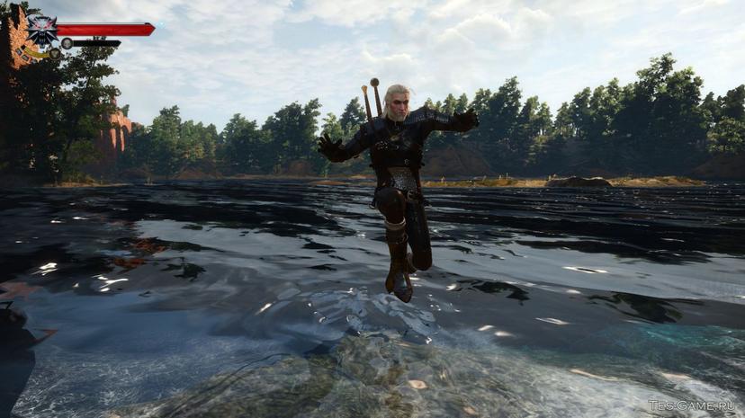 Jumping in the water addon