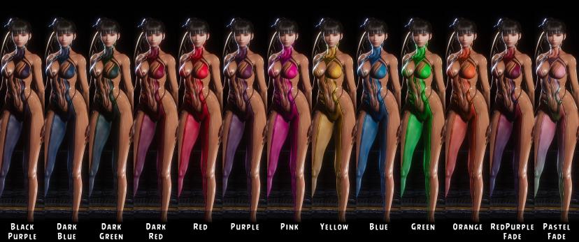 Trajes de cores de pele alternativas addon