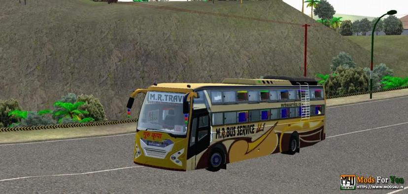 M.R. travels by bus Eliot 4k livery bussid RPO addon