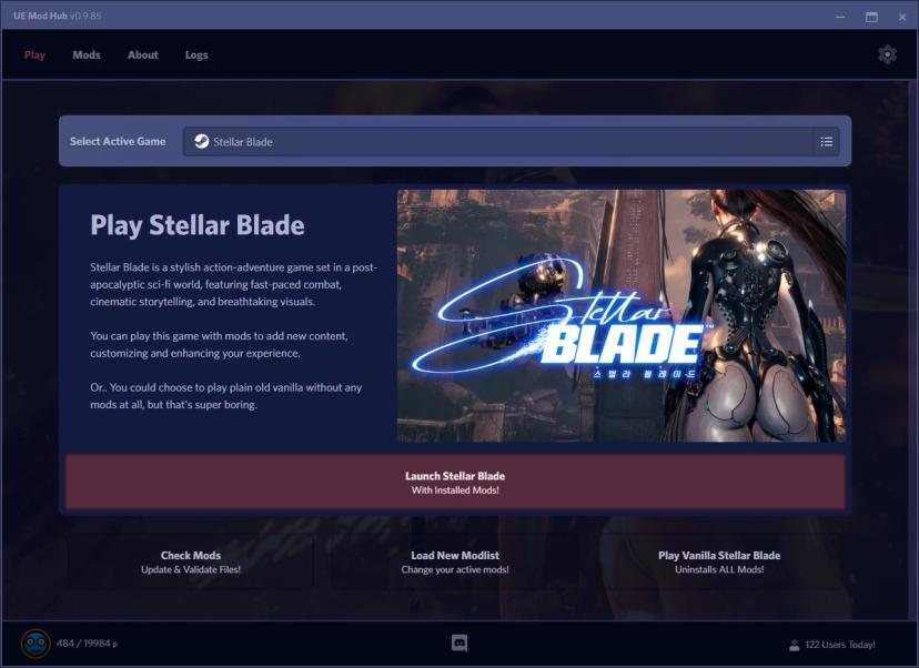 Mod Hub - Stellar Blade Mod Manager mod addon