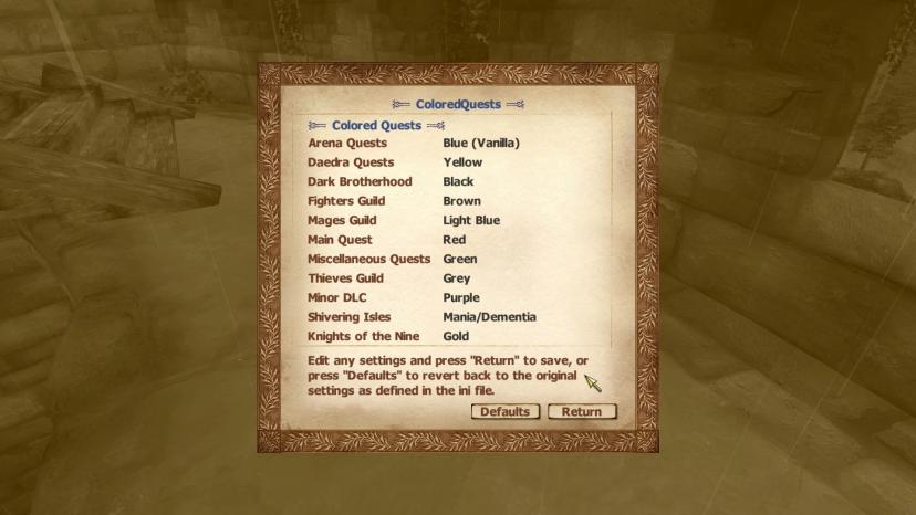 Colored Quests - OBSE (and LINK support) addon
