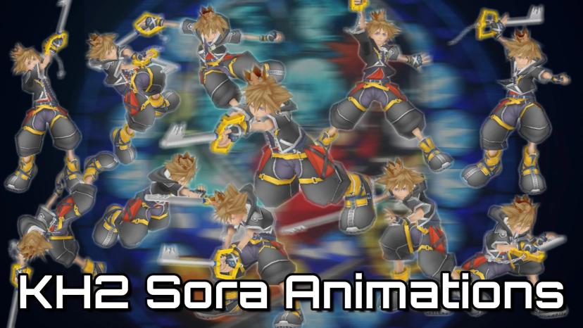 Animation of Sora in KH2 addon
