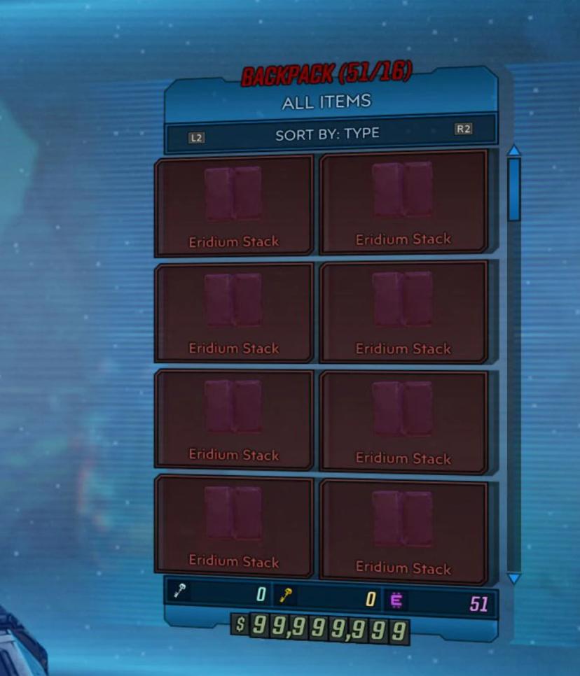 PC and PS4 EU-USA Eridium Droppers Slot 1-4 addon