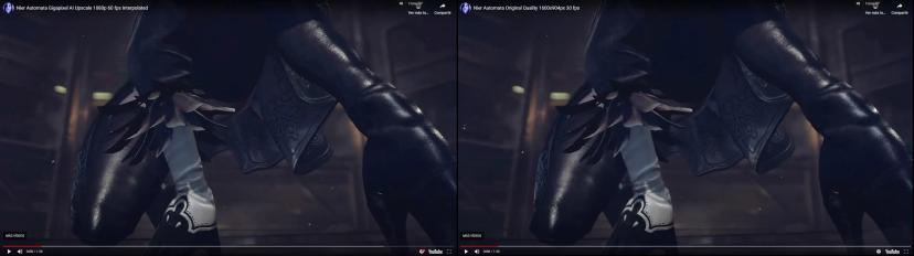 NieR Automata video upscaled to 4K AI Gigapixel and 60fps (h264 optional) addon