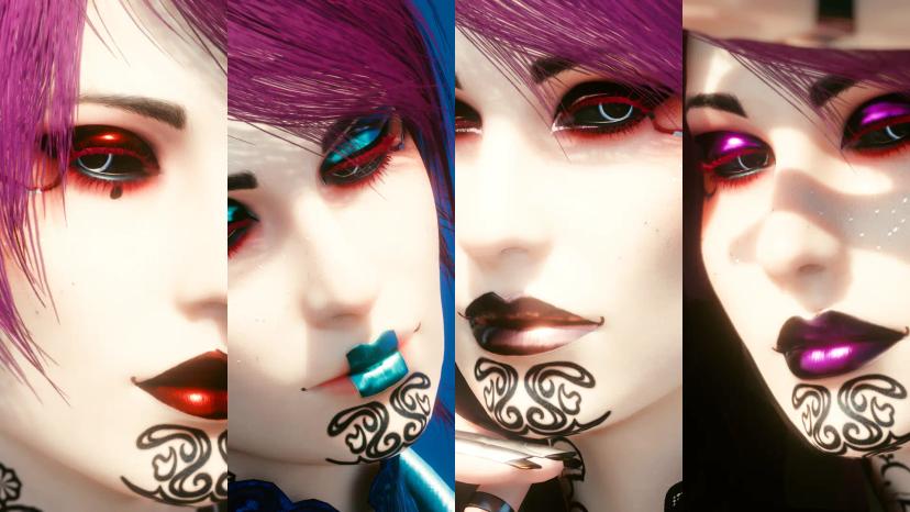 Metallic eye makeup colors addon