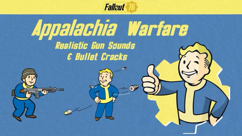 Appalachia Warfare - realistic sounds of weapon explosions and bullet cracks addon