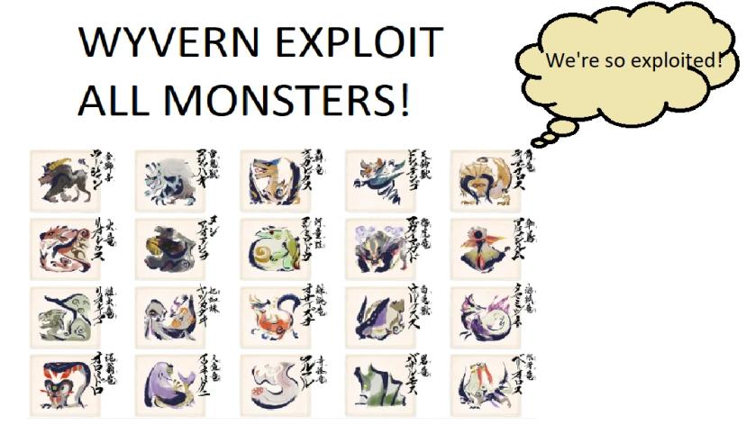 Все монстры работают с Wyvern Exploit addon