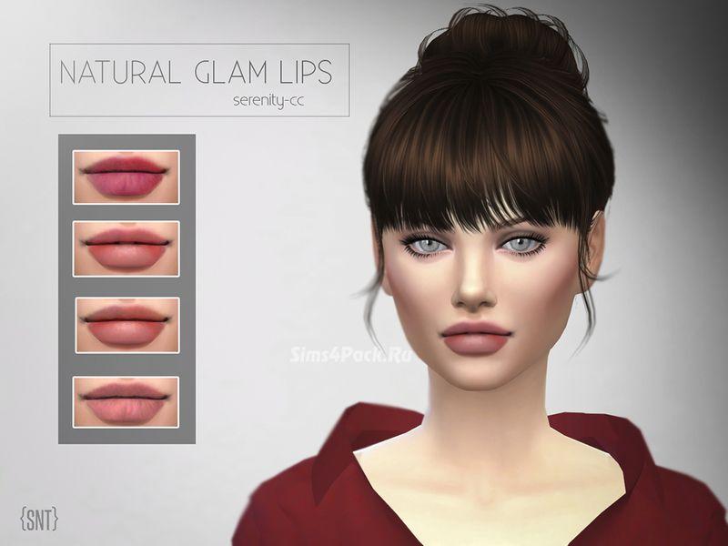 Natural Glam Lipstick for Sims 4 addon