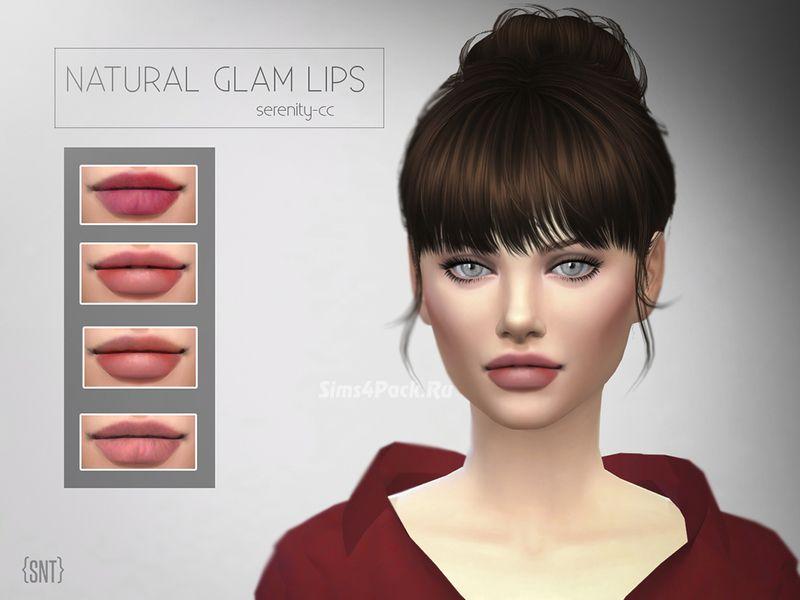 Batom Glamour Natural para The Sims 4 addon
