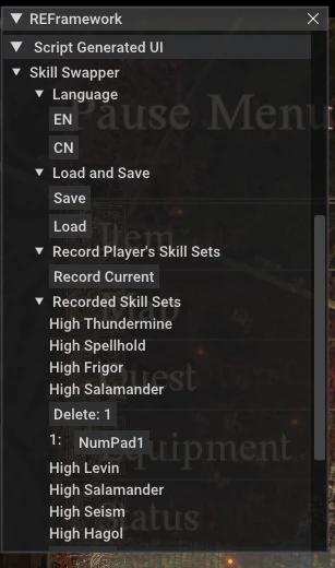 Changing skills (hotkeys) addon