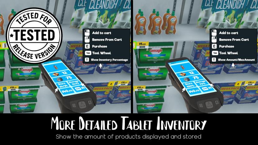 A more detailed list of tablets addon