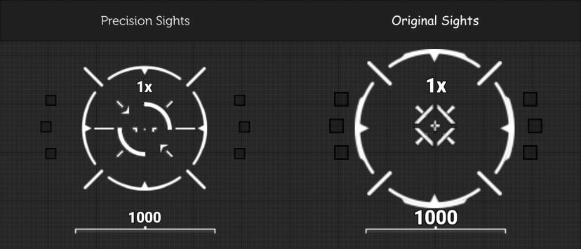 Accurate sights addon