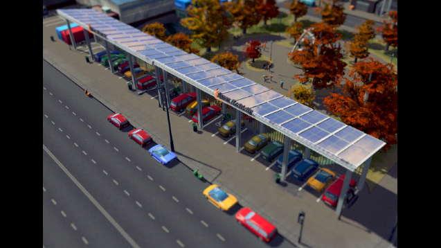 Building: Parking with solar panels 4x1 addon