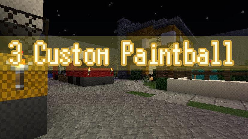 3 Custom Paintball | Map for Minecraft addon