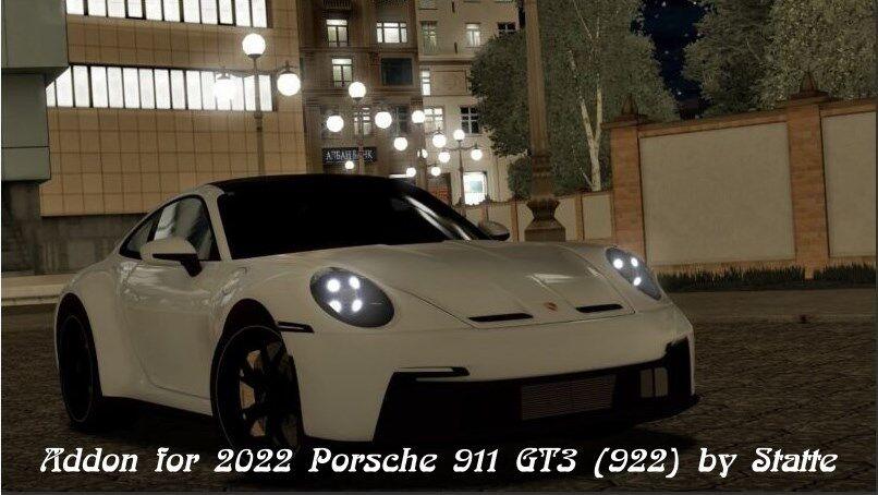 ADDON FOR 2022 PORSCHE 911 GT3 (922) BY STATTE mod addon