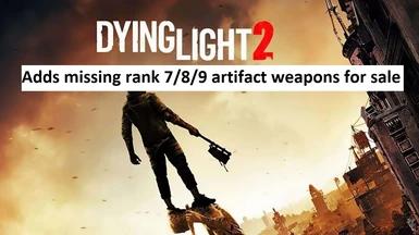Missing artifacts 7-8-9. Cool melee weapons and bows for vendors addon