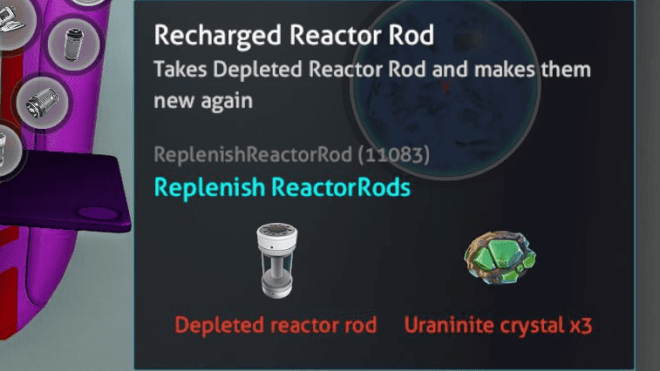 Replenishment of reactor rods... addon