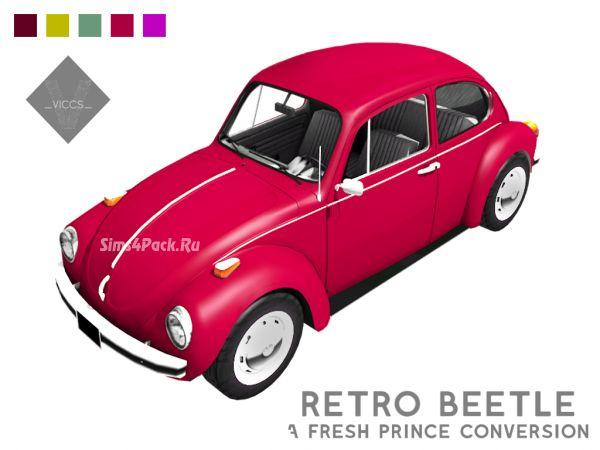 Retro Beetle, car for Sims 4. addon