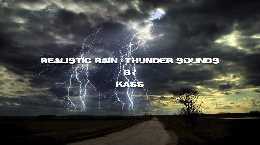Realistic sounds of rain and thunder addon