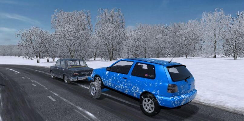 Trailer - tow truck with VW Golf 3 addon