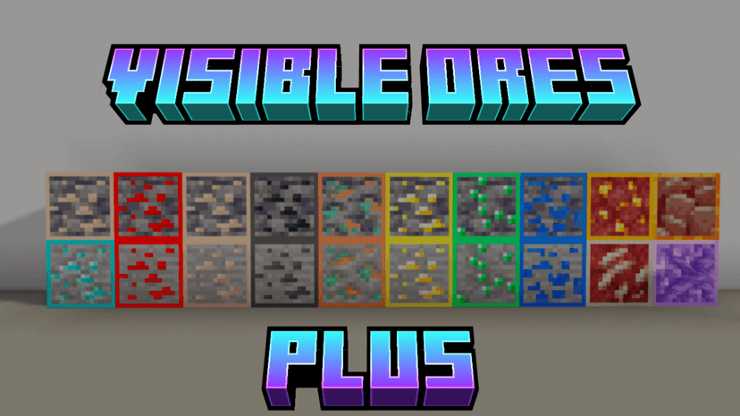 Texture pack Visible Og Ores Plus mod addon