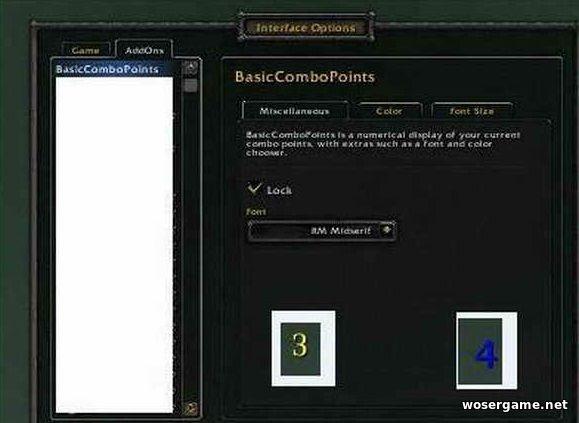 BasicComboPoints 3.3.5 - дополнение для разбойника и друида addon