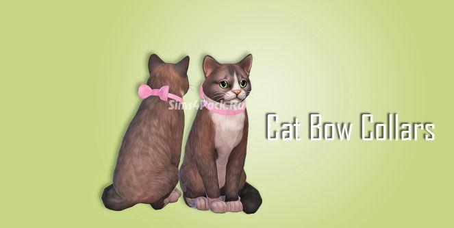 Collars with bows for cats addon