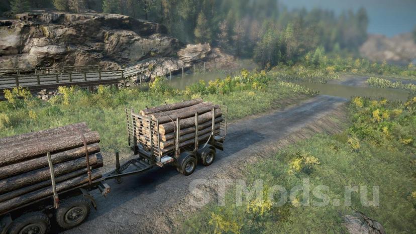 Мод Logging Truck Trailer addon