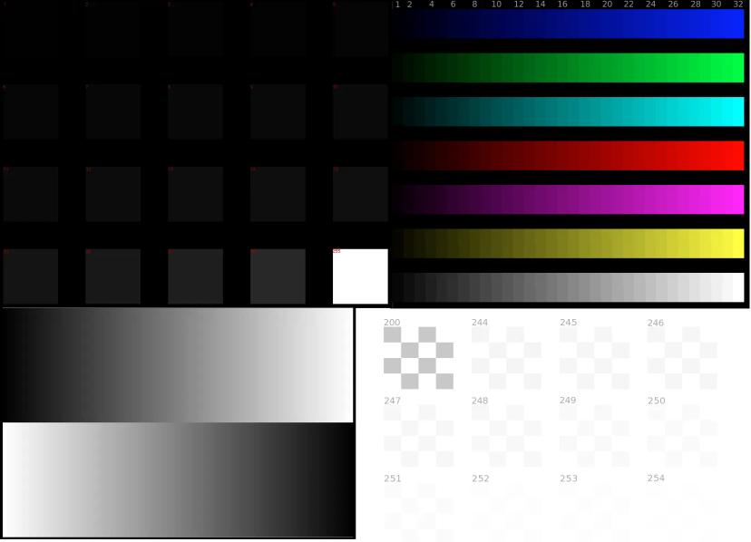 Imagen para calibrar el monitor Lagom para Reshade en el juego addon