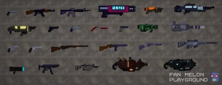 Large Lot of Firearms from People Playground for Melon Playground addon