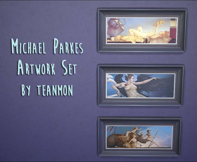 Set of paintings "Michael Parkes Artwork Set" addon
