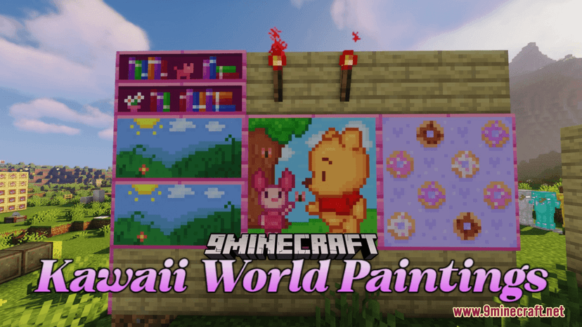 Kawaii World Paintings Resource Pack (1.20.4, 1.19.2) - Texture Pack addon