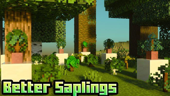 Texture set “Improved seedlings and mushrooms” (1.21, 1.20) – MCPE/Bedrock addon