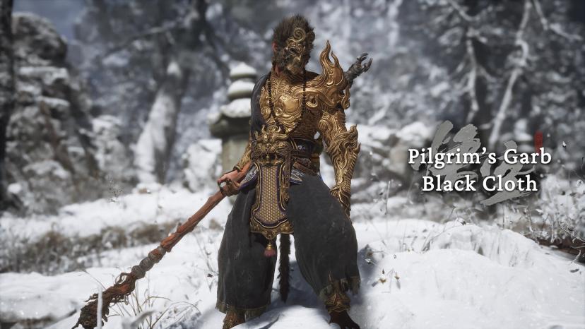 Текстура черной ткани для одежды пилигрима addon