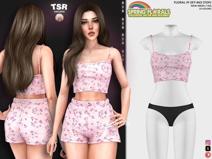 FLORAL PAJAMA SET-463 addon