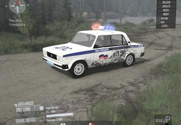 Lada VAZ 2105 Politsiya DPS version 12.12.21. for Spintires: MudRunner (v25.02.21)/Mod addon
