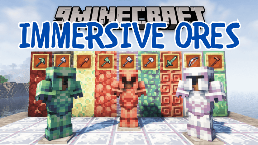 Мод Immersive Ores Mod - Откройте богатство и выкуйте силу addon