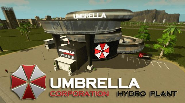 Umbrella Corporation Hydroelectric Power Plant (Water Tower, 10x9, Upgraded, Massive Power) by BumpaNiggl addon