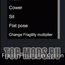 "Fragility Multiplier Option" mod addon