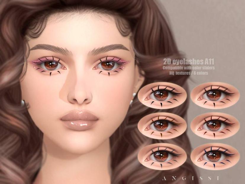 2D ресницы "2D eyelashes A11" addon